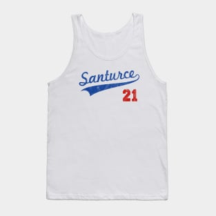 Distressed Santurce 21 Puerto Rican Baseball Cangrejeros Puerto Rico Tank Top